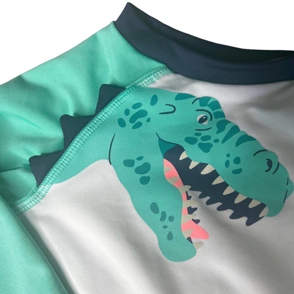 Nwt Toddler Cat & Jack Dinosaur Swim Top Size 18M - Picture 5 of 5